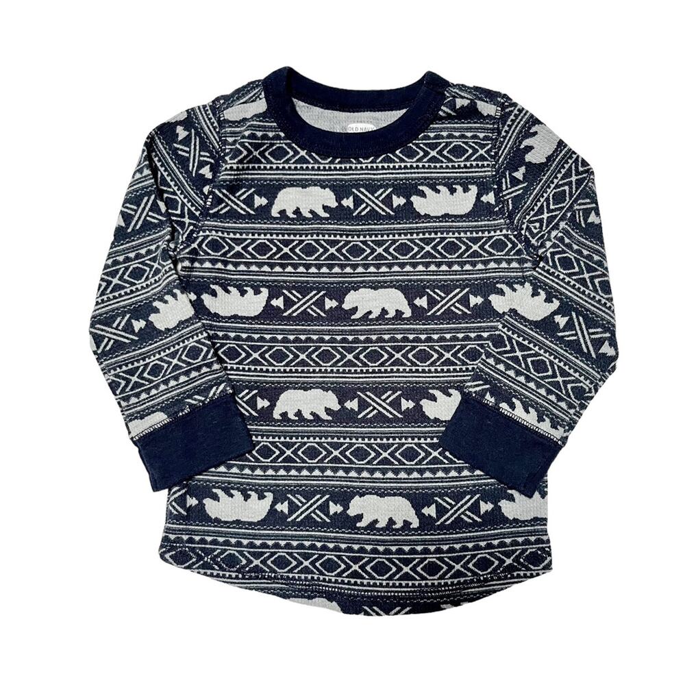 Old Navy Thermal Polar Bear Shirt Size 18-24m